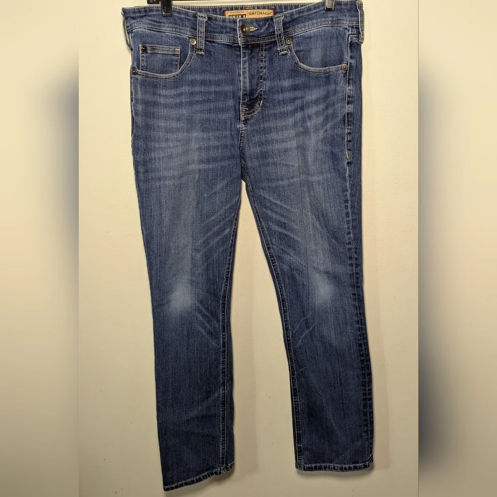 Seven7 Slim Straight Fit Jeans with Stretch Medium Wash Men's Size 32x30